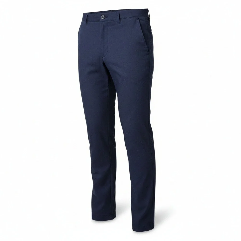 Banana Republic Mens Core Temp Chino Pants Navy Blue Slim Fit 34x32 Dress Slacks